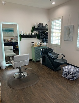 interior of the hair salon